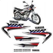 Kit Adesivos Para Yamaha Ybr 125 2002 Moto Prata Completo Kit Adesivos Para Yamaha Ybr 125 2002 Moto Prata Completo