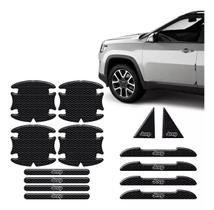 Kit Adesivos Protetor De Maçaneta Fibra Carbono Resinado 026 Kit Adesivos Protetor De Maçaneta Fibra Carbono Resinado 026