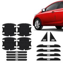 Kit Adesivos Protetor de Maçaneta Fibra Carbono Resinado 027