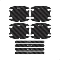 Kit Adesivos Protetor De Maçaneta Para City 2015/ Carbono Kit Adesivos Protetor De Maçaneta Para City 2015/ Carbono