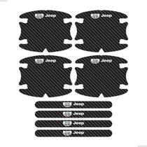 Kit Adesivos Protetor De Maçaneta Para Linha Jeep Carbono Kit Adesivos Protetor De Maçaneta Para Linha Jeep Carbono