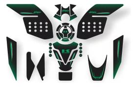 Kit Adesivos Protetor de Tanque Compatível Ninja 300 Verde Kit Adesivos Protetor de Tanque Compatível Ninja 300 Verde