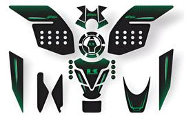 Kit Adesivos Protetor Tanque compatível Kawasaki 300 TPA17 Kit Adesivos Protetor Tanque compatível Kawasaki 300 TPA17