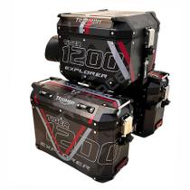 KIT Adesivos Protetor TRIUMPH para 3 BAULETOS - TOP CASE e LATERAIS - TIGER 1200