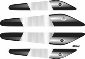 Kit Adesivos Protetores De Maçaneta Cromado Nissan Wb346 Kit Adesivos Protetores De Maçaneta Cromado Nissan Wb346