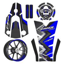 Kit Adesivos Protetores e Friso Yamaha Fazer FZ25 Azul