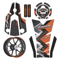 Kit Adesivos Protetores e Friso Yamaha Fazer FZ25 Laranja Kit Adesivos Protetores e Friso Yamaha Fazer FZ25 Laranja