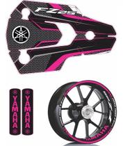 Kit Adesivos Protetores E Friso Yamaha Fazer Fz25 Rosa
