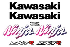 Kit Adesivos Resinado Verde Kawasaki Ninja ZX-7R 96 Kit Adesivos Resinado Verde Kawasaki Ninja ZX-7R 96