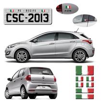 Kit Adesivos Resinados Bandeira Itália Placa Coluna Traseira Kit Adesivos Resinados Bandeira Itália Placa Coluna Traseira