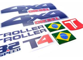 Kit Adesivos Resinados compatível Troller T4 3.2 15-19 Kit Adesivos Resinados compatível Troller T4 3.2 15-19