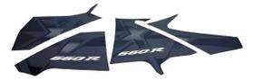 Kit Adesivos Resinados SPTS compatível XT660R 2008 Preta Kit Adesivos Resinados SPTS compatível XT660R 2008 Preta