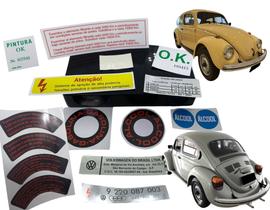 Kit Adesivos Restauração Fusca 81 A 86 / Álcool Ou Gasolina / Cofre, Motor, Filtro E Lataria