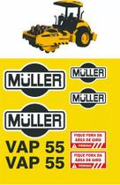 Kit Adesivos Rolo Compactador Müller Vap 55