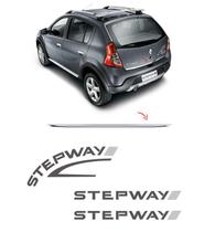 Kit Adesivos Sandero Stepway 2008 Grafite e Friso Traseiro