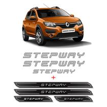 Kit Adesivos Sandero Stepway 2015 Prata + Soleira Da Porta Kit Adesivos Sandero Stepway 2015 Prata + Soleira Da Porta