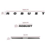 Kit Adesivos Saveiro Robust 17-19 Preto + Soleira Protetora