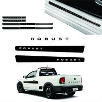 Kit Adesivos Saveiro Robust Faixas Laterais Soleiras