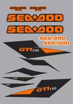 Kit Adesivos - Sea Doo Gti 130 Para Jet Ski (cor: Laranja)