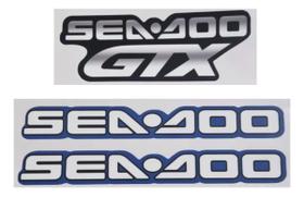 Kit Adesivos Sea-Doo GTX 4T 07/08 Azul Capô