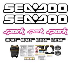 Kit Adesivos Sea Doo Spark Etiquetas Jet Ski Rosa Laminado Kit Adesivos Sea Doo Spark Etiquetas Jet Ski Rosa Laminado