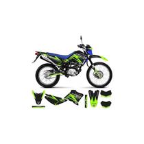 Kit Adesivos SPTS Compatível XTZ 125 2003-2023 Verde/Preto Kit Adesivos SPTS Compatível XTZ 125 2003-2023 Verde/Preto