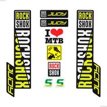 Kit Adesivos Suspensão Para Bike Rock Shox Judy Verde Neon