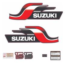 Kit Adesivos Suzuki 15 Hp Para Motor De Popa