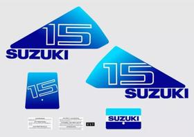 Kit Adesivos Suzuki 15 Hp