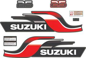 Kit Adesivos Suzuki 25 HP Compatível Motor de Popa Kit Adesivos Suzuki 25 HP Compatível Motor de Popa