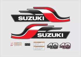 Kit Adesivos Suzuki 40 Hp Para Motor De Popa