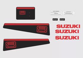 Kit Adesivos Suzuki Hp 8 Para Motor De Popa