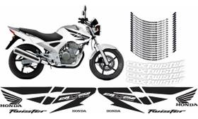 Kit Adesivos Tanque + Friso Roda Twister Cbx 250 2008 Preto