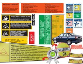 Kit Adesivos Tempra E Tempra Sw / Selos Frente, Motor, Tampa De Válvulas, Vidros E Lataria