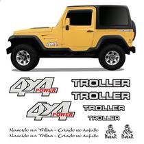 Kit Adesivos Troller 2000/2004 4x4 Power Resinado Preto Kit Adesivos Troller 2000/2004 4x4 Power Resinado Preto