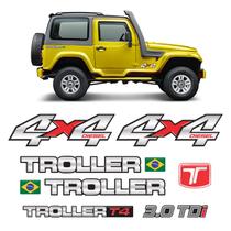 Kit Adesivos Troller T4 2011 4x4 Diesel Emblemas Resinados Kit Adesivos Troller T4 2011 4x4 Diesel Emblemas Resinados