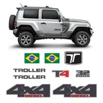 Kit Adesivos Troller T4 2015/2021 4x4 Diesel 3.2 6Speed