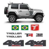 Kit Adesivos Troller T4 2015 Até 2019 4x4 Diesel 3.2 6speed