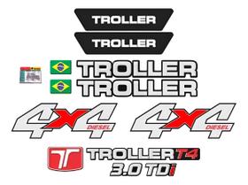 Kit Adesivos Troller T4 4x4 Diesel 3.0 Tdi 2009 A 2012 Kit Adesivos Troller T4 4x4 Diesel 3.0 Tdi 2009 A 2012
