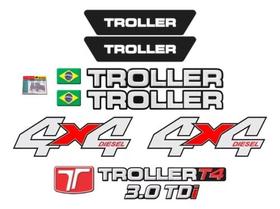 Kit Adesivos Troller T4 4x4 Diesel 3.0 Tdi