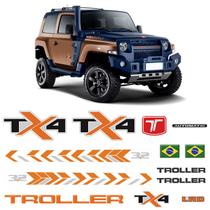 Kit Adesivos Troller Tx4 2020/2021 3.2 Lrd Emblemas Completo