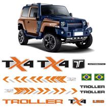 Kit Adesivos Troller Tx4 2020/2021 3.2 Lrd Emblemas Completo