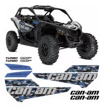 Kit Adesivos Utv Canam Maverick X3 Turbo Camuflado Az Wb622