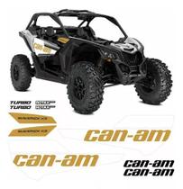 Kit Adesivos Utv Canam Maverick X3 Turbo Dourado Wb621