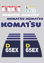 Kit Adesivos UV Compatível Komatsu D65 EX 16pç
