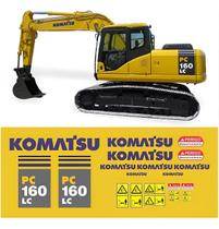 Kit Adesivos UV Compatível Komatsu PC160LC (15 un.)