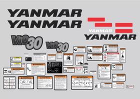 Kit Adesivos UV Compatível Yanmar Vio30 46 Peças
