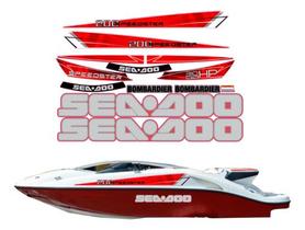 Kit Adesivos Vermelho Seadoo Speedster 200 2004 - 2007 430hp
