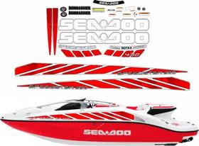 Kit Adesivos Vermelho Seadoo Speedster 200 2007 Twin 430hp Kit Adesivos Vermelho Seadoo Speedster 200 2007 Twin 430hp