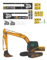 Kit Adesivos Vinil Compatível JCB JS160LC 20un Kit Adesivos Vinil Compatível JCB JS160LC 20un